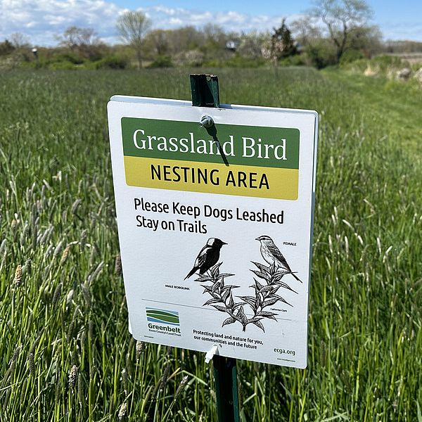 Grassland Birds Nesting Sign