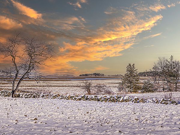 Winter Sunset at Cox Reservation
